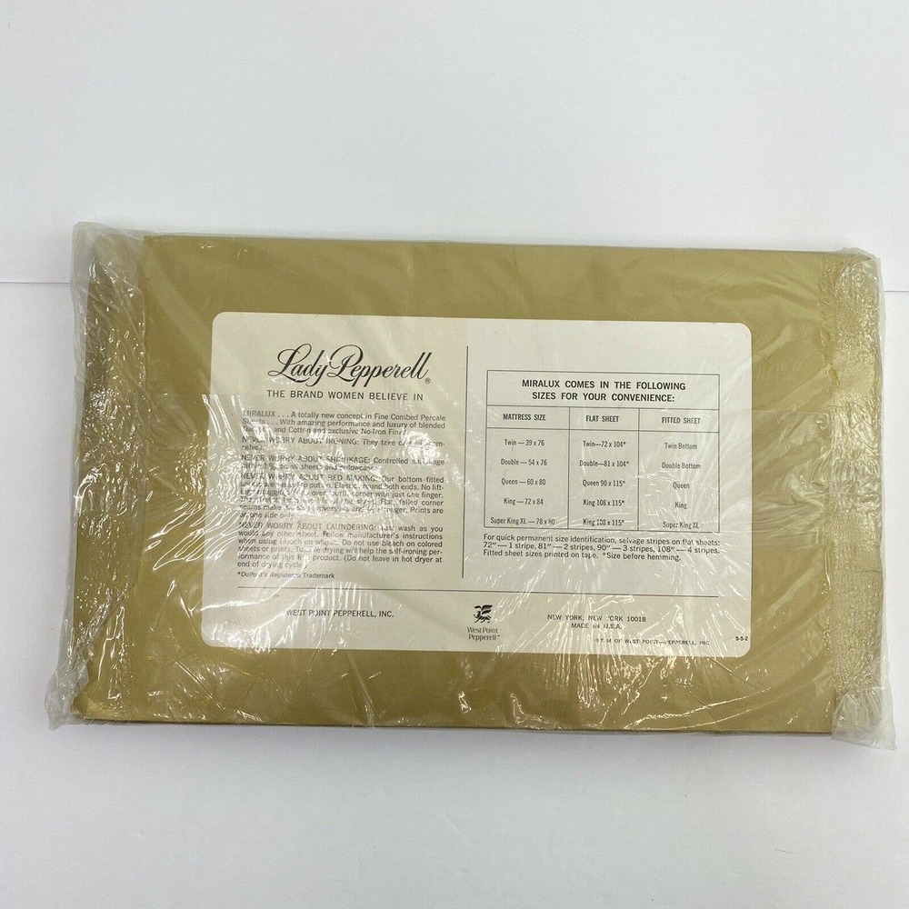 Lady Pepperell Miralux Vintage Double Fitted Sheet Floral MCM Retro Decor NEW - Picture 7 of 9